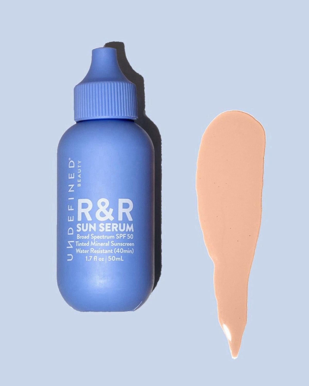 Undefined R&R Sun Serum SPF 50 PA++++ Tinted Mineral Sunscreen with Niacinamide, Water Resistant Broad Spectrum Protecti