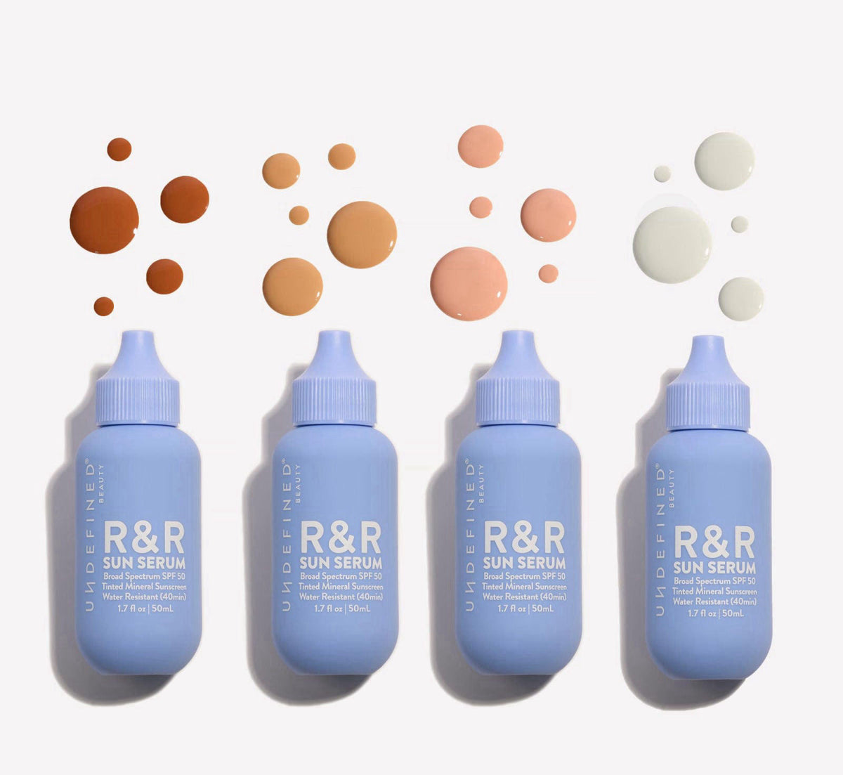 Undefined R&R Sun Serum SPF 50 PA++++ Tinted Mineral Sunscreen with Niacinamide, Water Resistant Broad Spectrum Protecti