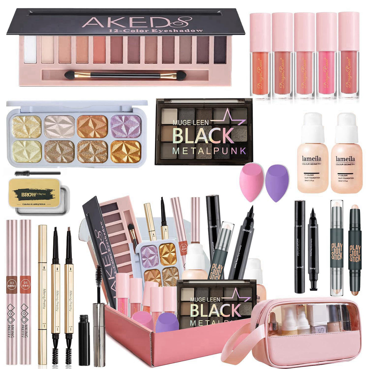Ruicen Makeup Kit for Women Full Kit, Maquillaje para Mujer en Oferta, Makeup Kit for Teens Includes Foundation Eyeshado