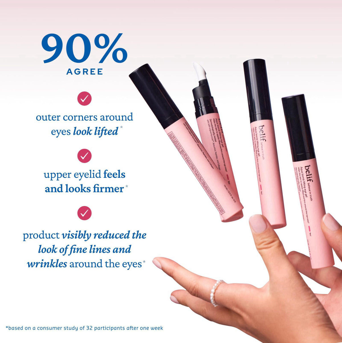 belif Aqua Bomb Firming Eye Serum for Fine Lines & Wrinkles (0.5 fl.oz.) – back view and specifications