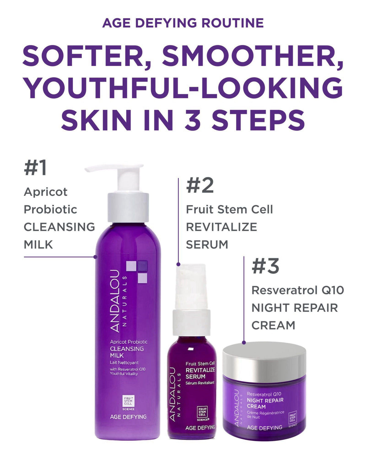 Andalou Naturals Resveratrol Q10 Night Repair Cream, For Dry Skin, Fine Lines & Wrinkles, For Softer, Smoother, Younger 