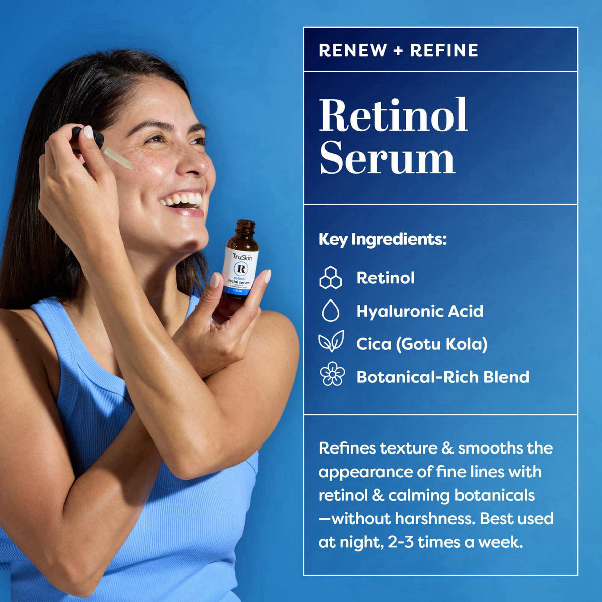 TruSkin Face Serum Duo - Vitamin C Serum & Retinol Serum for Face - AM & PM Anti Aging Skincare Routine - Brightening & 
