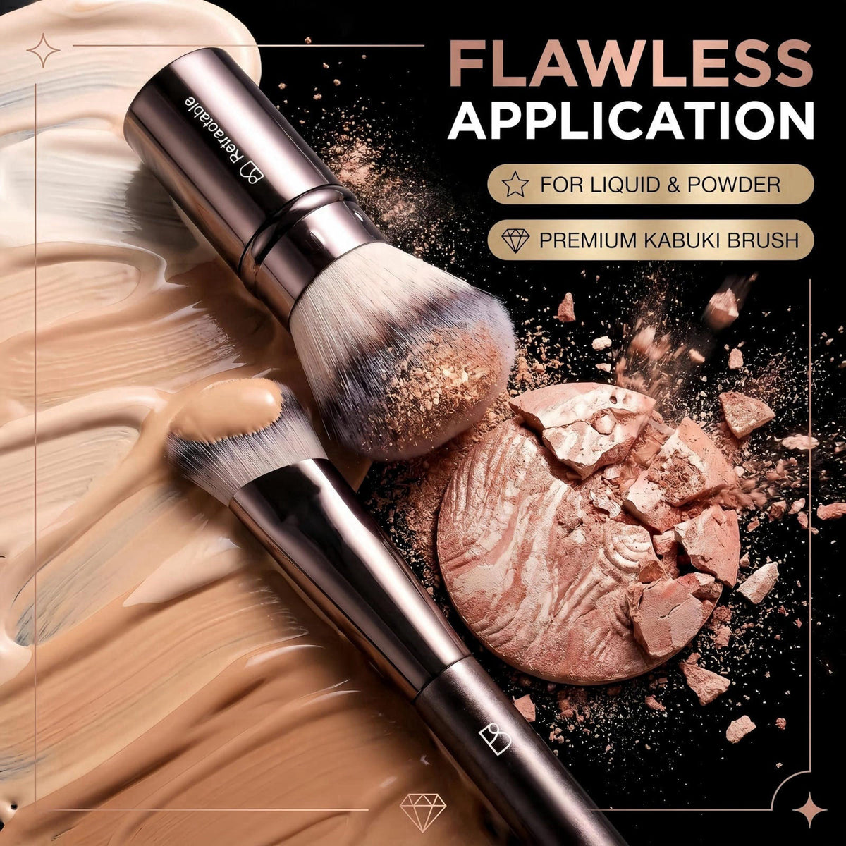 BS-MALL Professional Makeup Brush Set with Travel Case, 20 PCS Synthetic – packaging and label