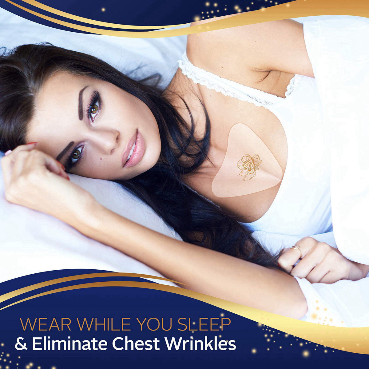 PureSkin SMOOTHING BEAUTY PureSkin Chest Wrinkle Patches – 4 Pack (60-Day Supply) – Silicone Chest Wrinkle Pads for Déco