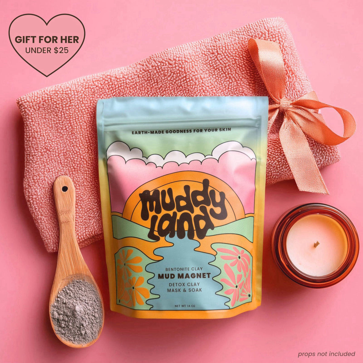 Muddyland Bentonite Clay Bath Soak & Full Body Mud Mask with Epsom Salt, Self Care Gift for Women - Mud Magnet – back vi