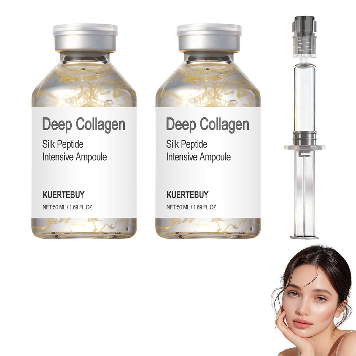 Fendai. JR Deep Collagen Peptide Intensive Ampoule, Korean Anti-Aging Facial Essence for Face Tightening, Lifting, Smoot