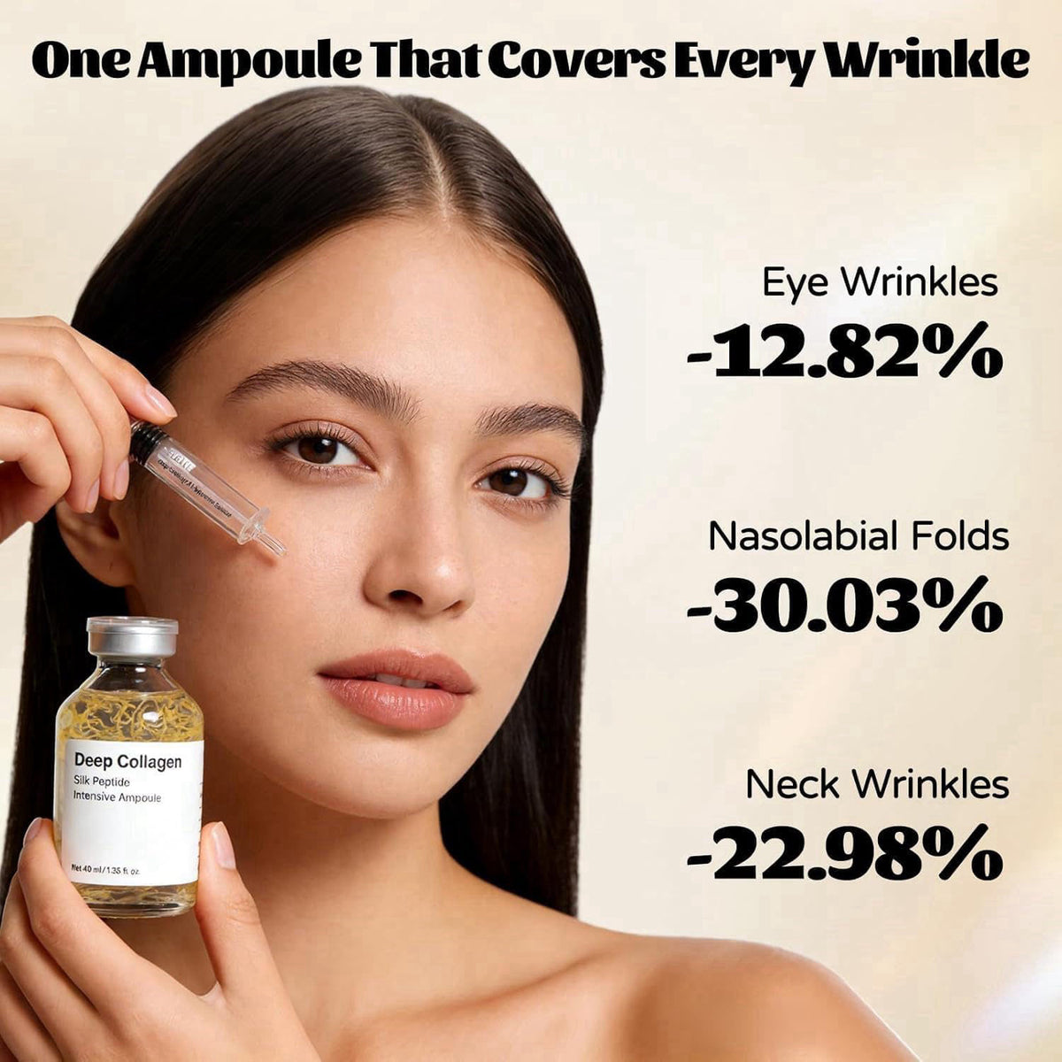 Fendai. JR Deep Collagen Peptide Intensive Ampoule, Korean Anti-Aging Facial Essence for Face Tightening, Lifting, Smoot