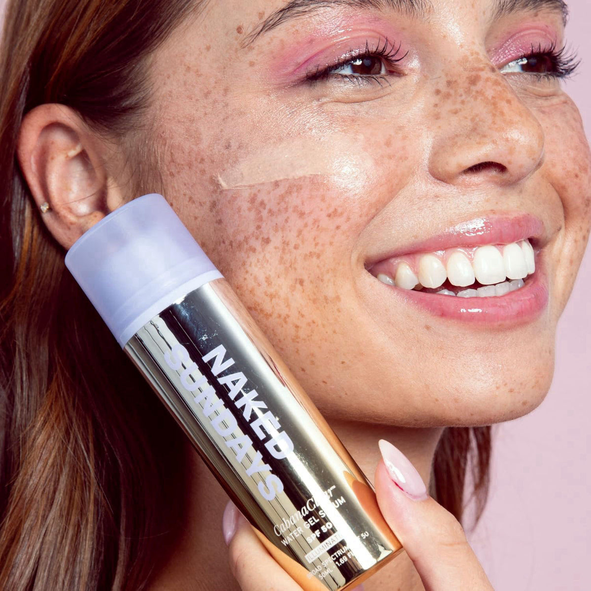 Naked Sundays CabanaClear Illuminating Sunscreen Serum SPF 50, 50ml – back view and specifications
