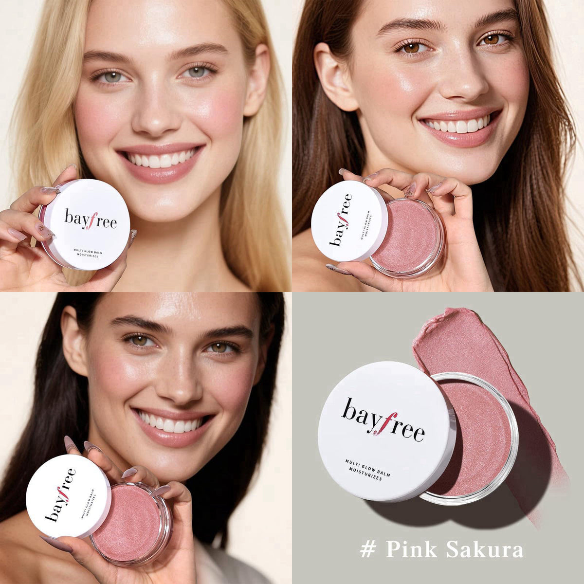 bayfree Multi Glow Balm & Original Kit Gifts Set, Cream Blush for Cheeks, Korean Makeup Set for Women & Beginners, Vegan