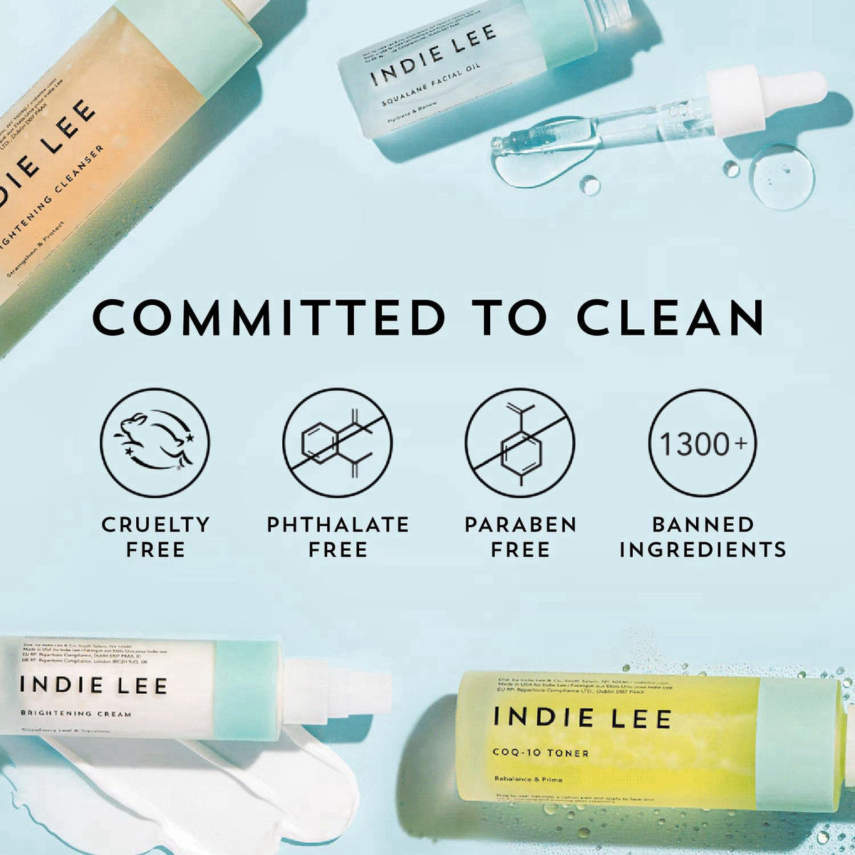 Indie Lee 100% Squalane Oil - Daily Face Oil & Hydrating Moisturizer for Dry Skin, Fine Lines and Wrinkles - Even Skin T