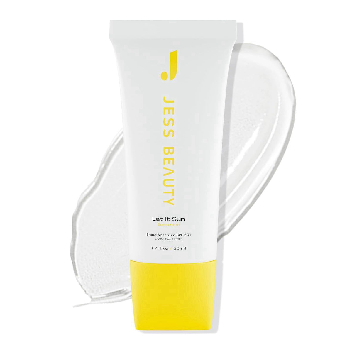 JESS BEAUTY | Let It Sun SPF 50 Gel Sunscreen | Lightweight Invisible Face Sunscreen with Green Tea, Aloe Vera & Squalan