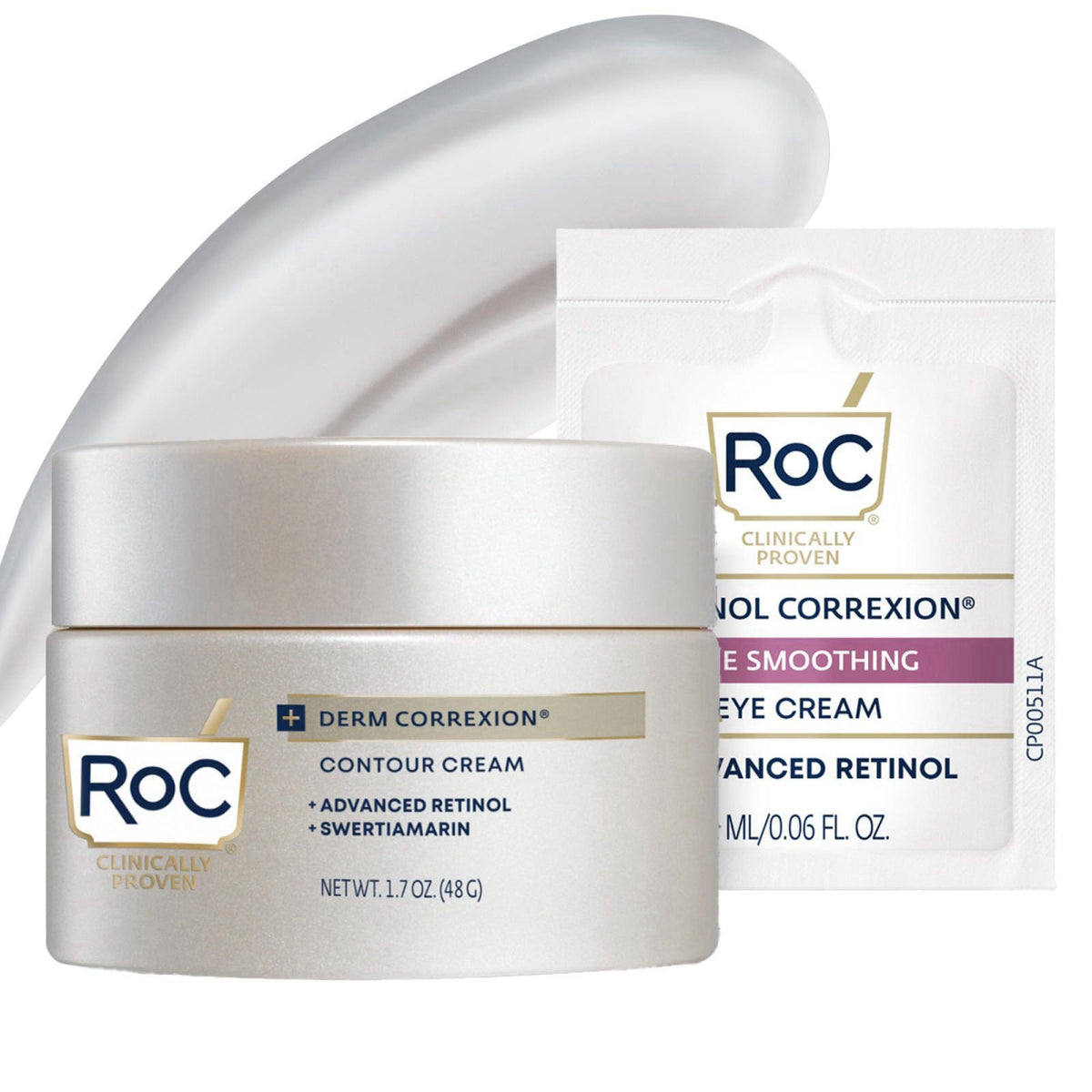 RoC Derm Correxion Neck Cream, Retinol + Hyaluronic Acid, Firming, 1.7 oz – product photo (Neck &amp; Décolleté)