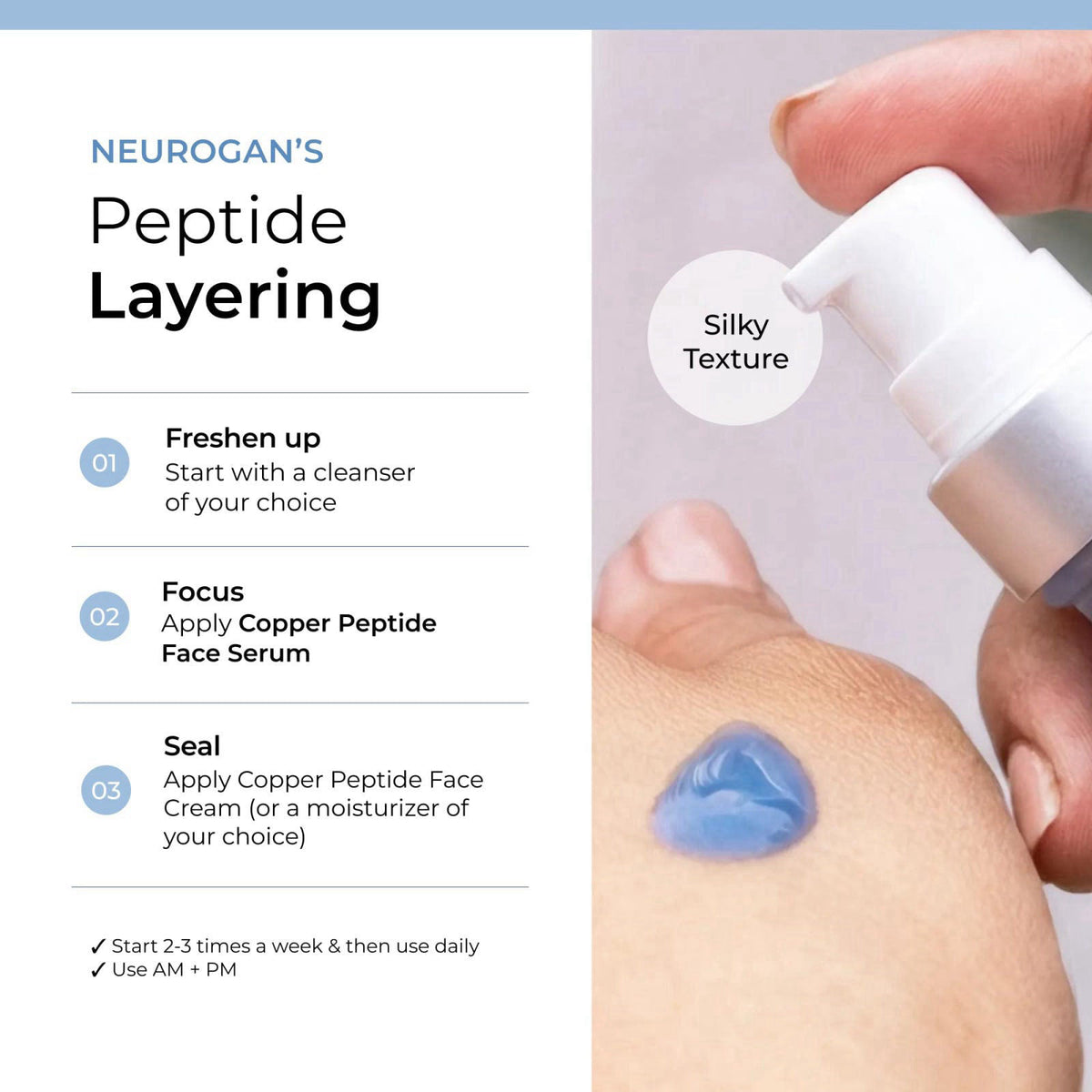 Neurogan Copper Peptides Serum for Face - 4% Copper Tripeptide-1 w/Niacinamide 1oz – full view
