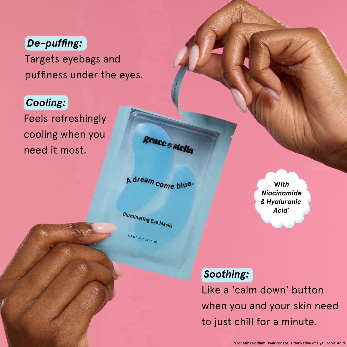 grace & stella Award Winning Under Eye Mask Reduce Dark Circles, Puffy Eyes, Undereye Bags, Wrinkles, Gel Under Eye Patc