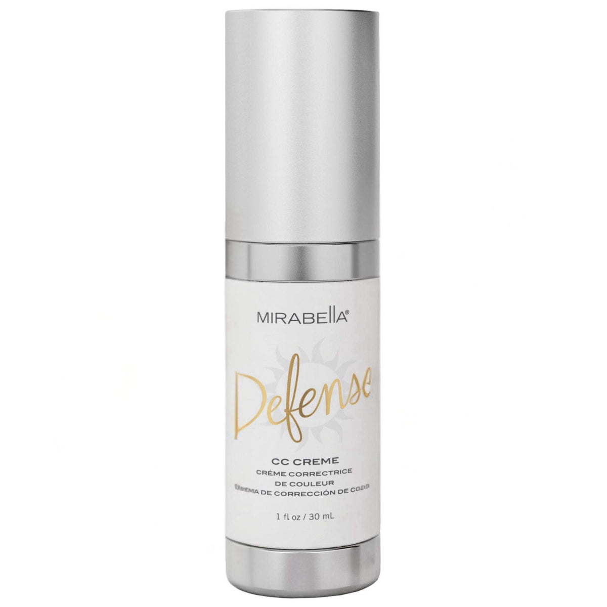 Mirabella Defense CC Creme Full Coverage Foundation with SPF 20, CC Cream Foundation with Sunscreen & Hyaluronic Acid, O