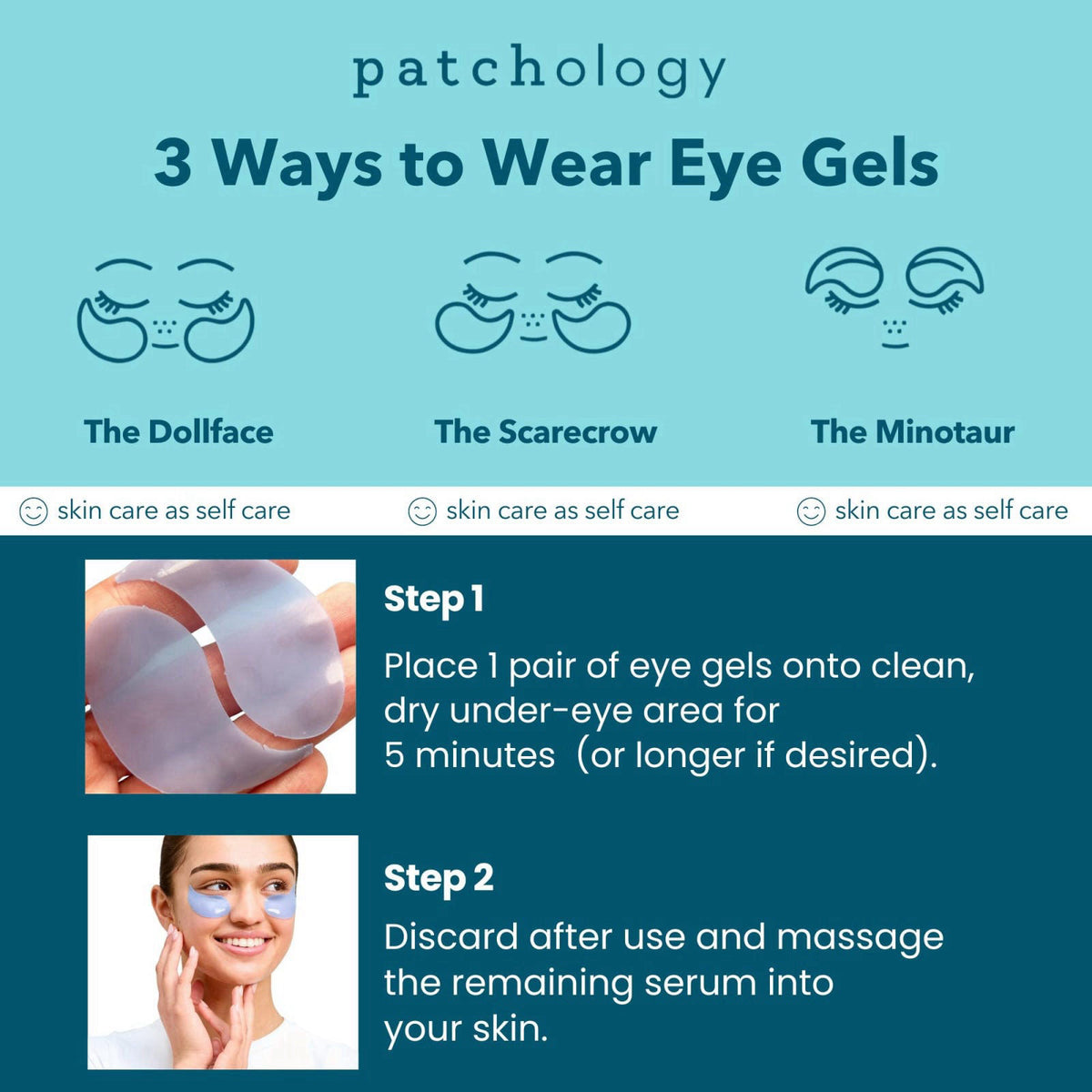 Patchology Something Blue Under Eye Patches | Bridal Shower Gift for Bride. – back view and specifications