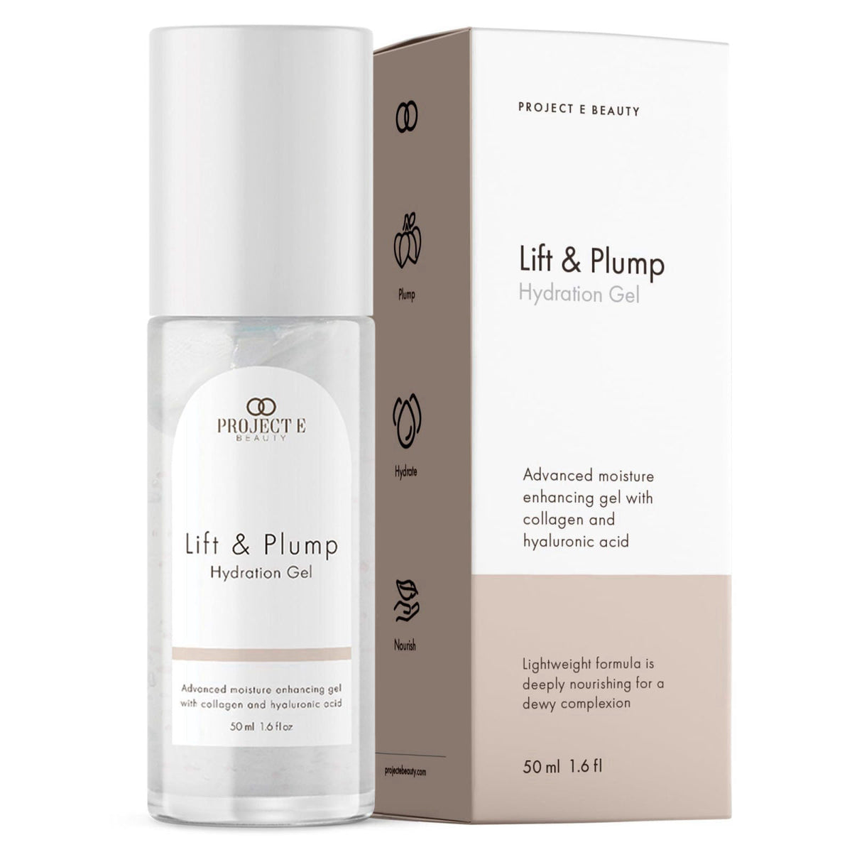 Lift & Plump Hydration Gel by Project E Beauty | 24-Hour Hydration | Anti-Aging Pore Tightening Treatment | Hydrating & 