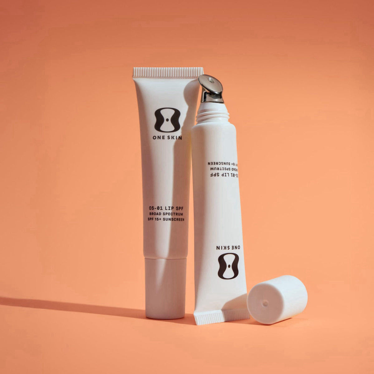 OneSkin OS-01 Broad Spectrum SPF 15 Mineral Lip Balm Sunscreen – back view and specifications