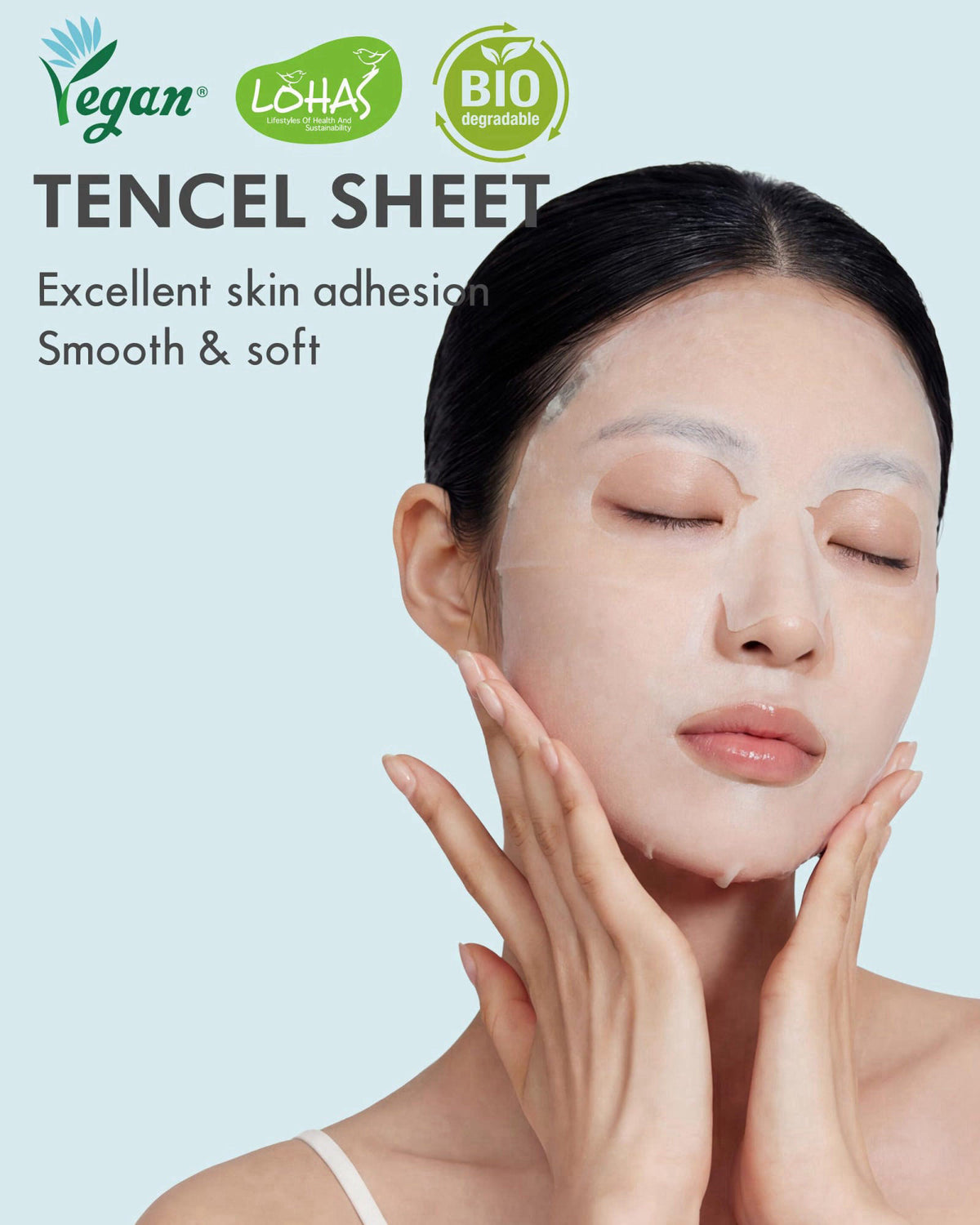 DERMAL Korean Cica Madecassoside 5-Minute Daily Sheet Mask, 36 Count – back view and specifications