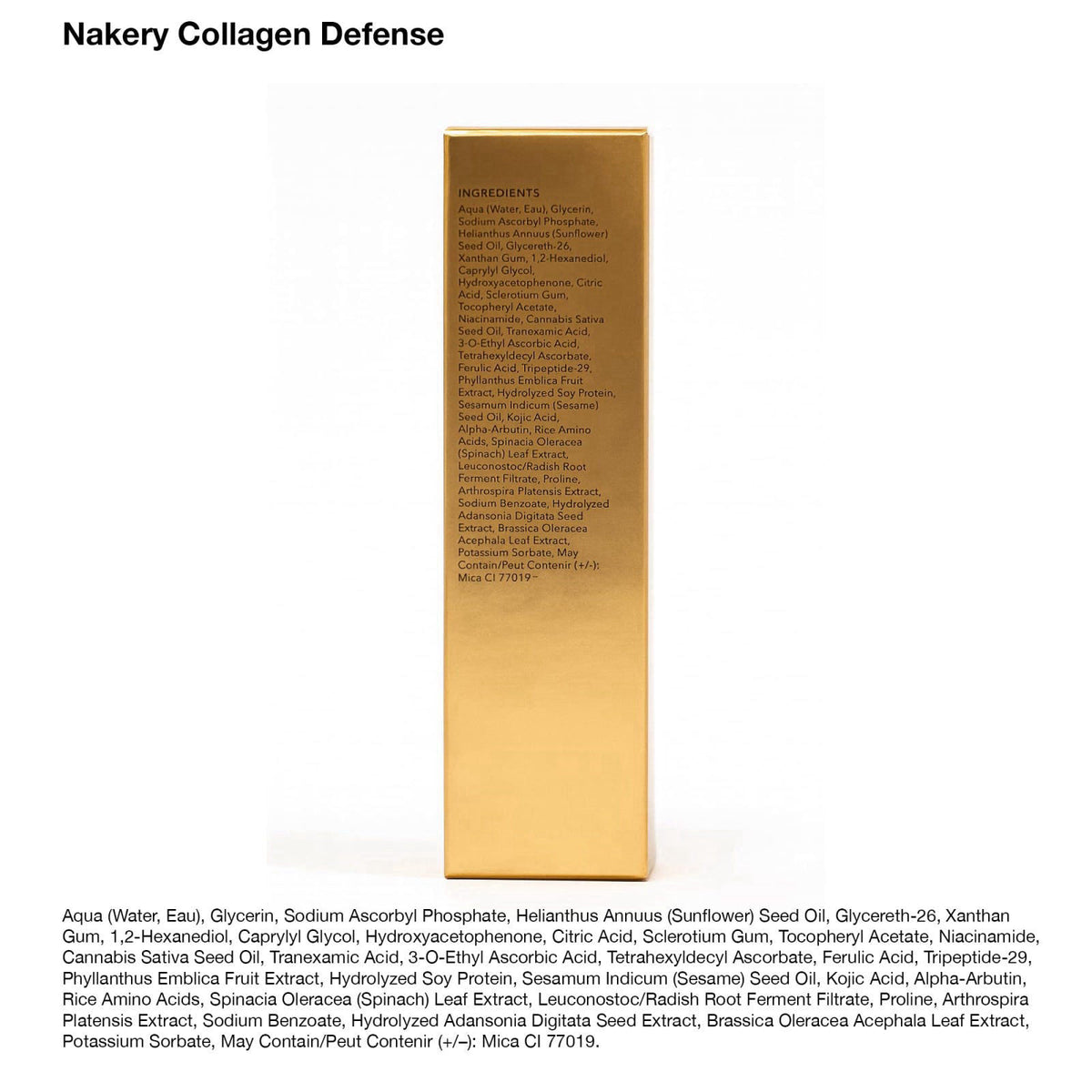 Nakery Collagen Defense Face Serum, 25% Vitamin C Complex with Niacinamide and Peptides, Anti Aging Collagen Booster for