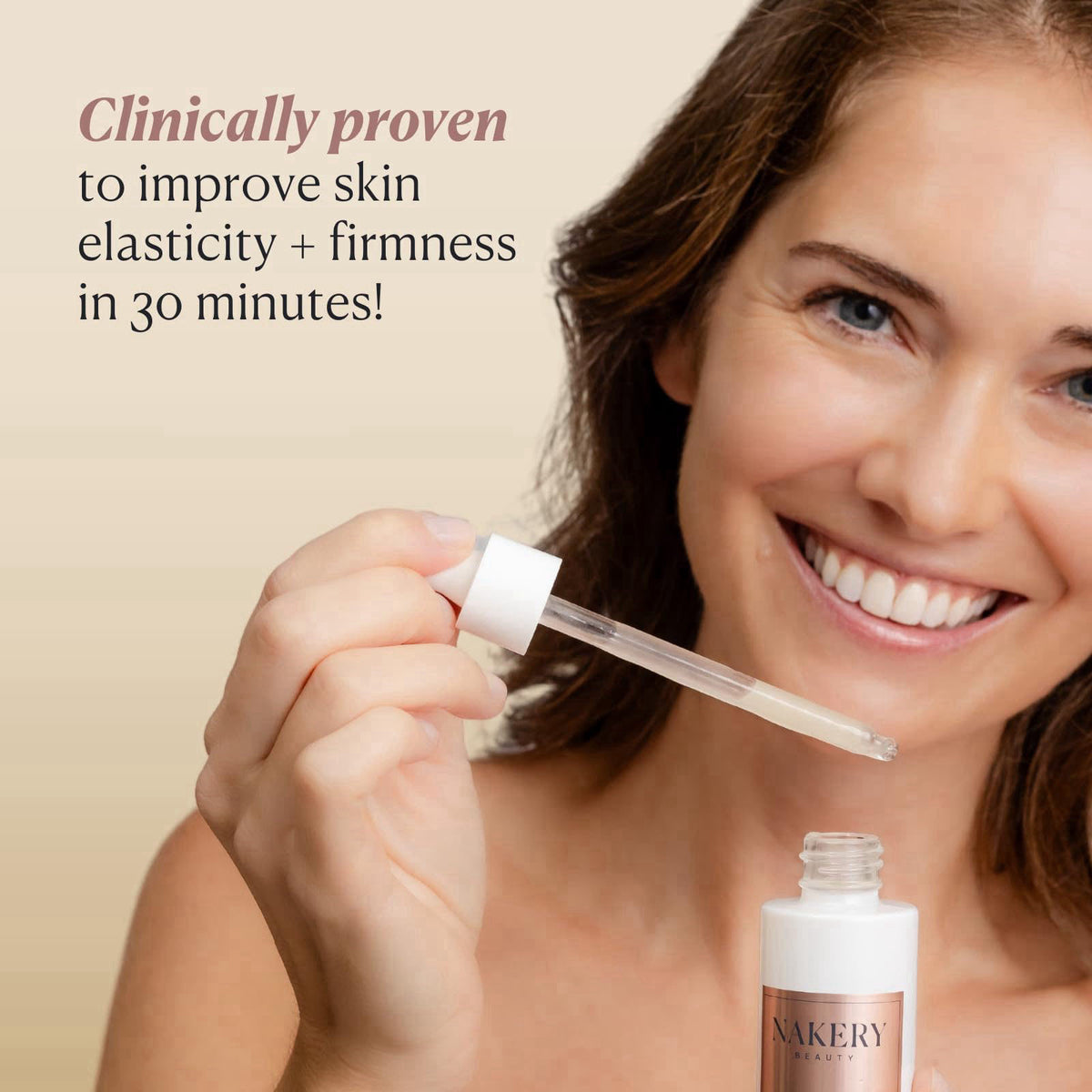 Nakery Collagen Defense Face Serum, 25% Vitamin C Complex with Niacinamide and Peptides, Anti Aging Collagen Booster for