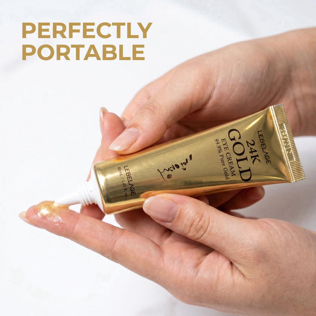 LEBELAGE 24K Gold Under Eye Bag Remover & Eye Wrinkle Cream, 2 Pack – packaging and label