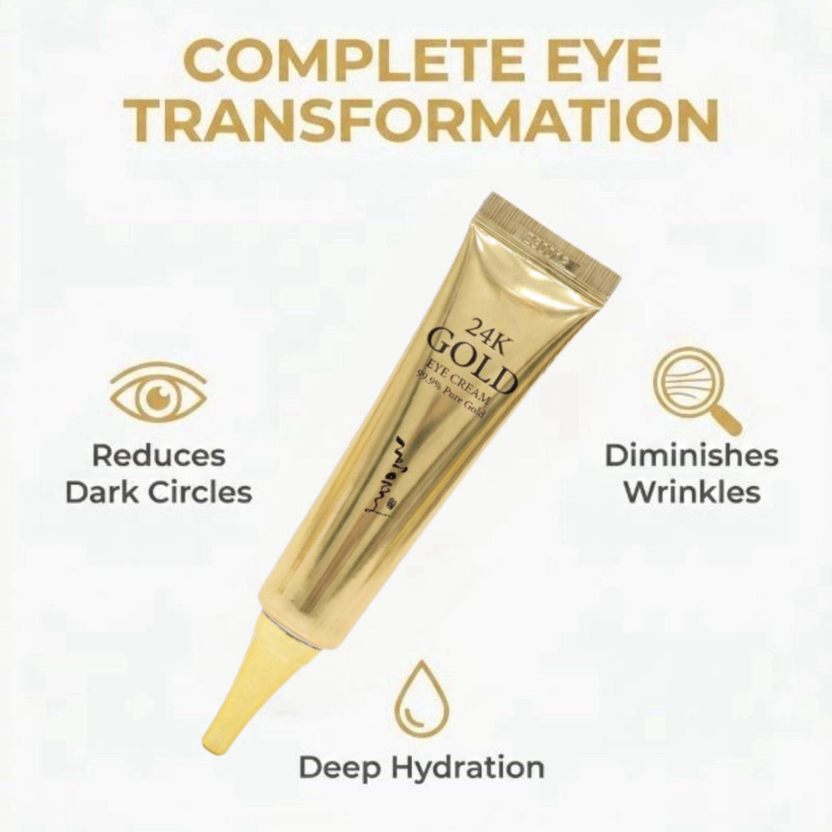 LEBELAGE 24K Gold Under Eye Bag Remover & Eye Wrinkle Cream, 2 Pack – full view