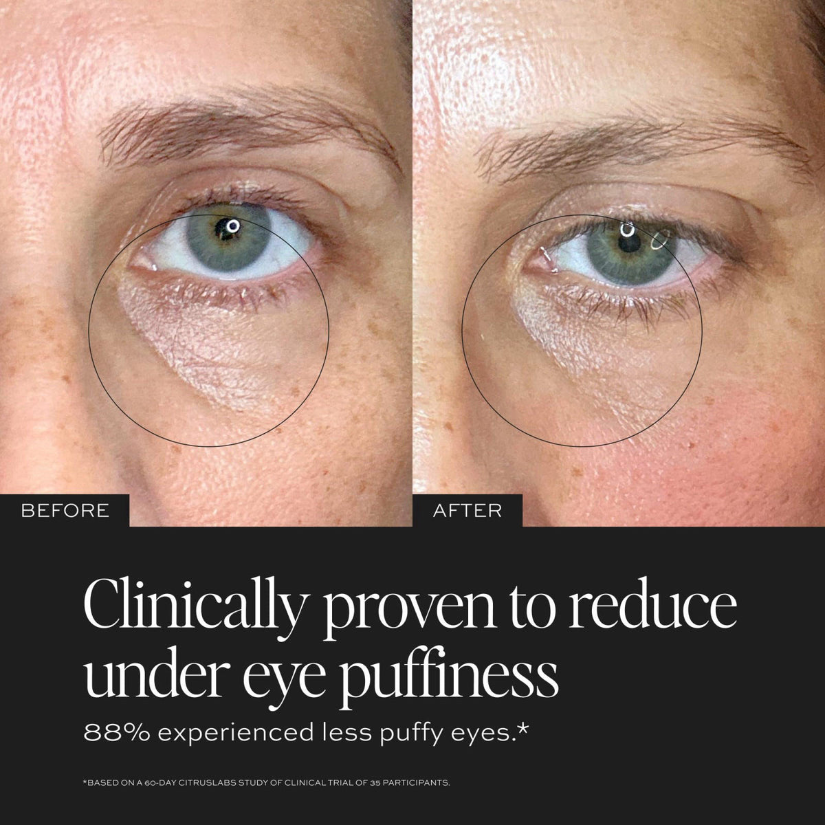 DIME Beauty Luminosity Eye Serum - Caffeine Eye Cream, 0.5 oz – back view and specifications