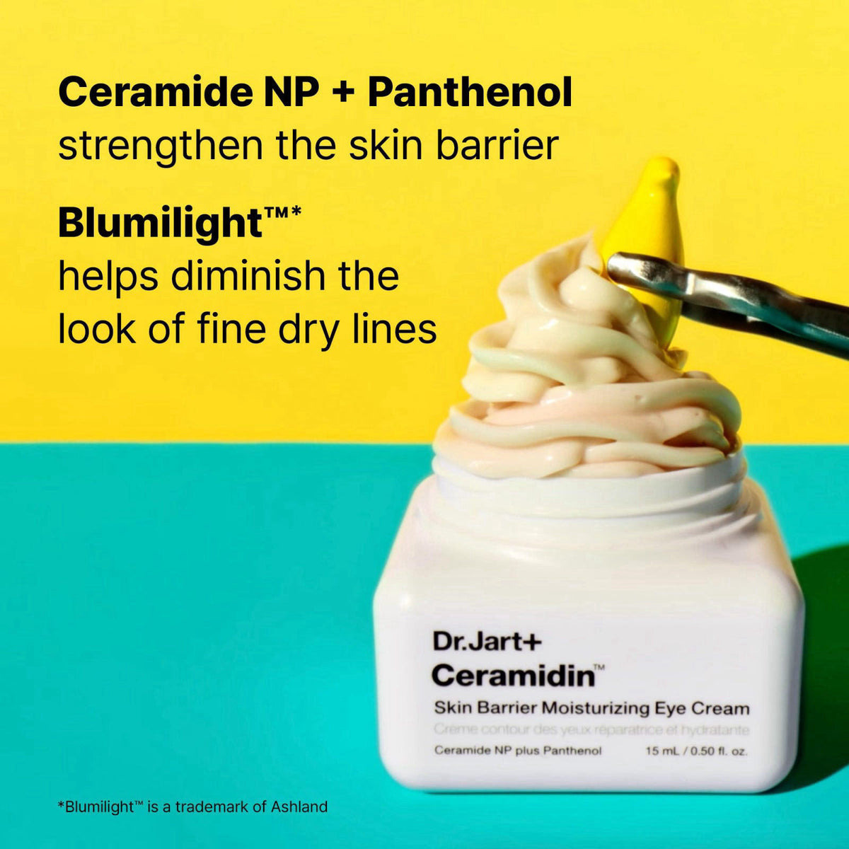Dr.Jart+ Ceramidin Korean Eye Cream with Ceramides | Hydrates, Strengthens Skin Barrier, & Reduces Visible Puffiness | S