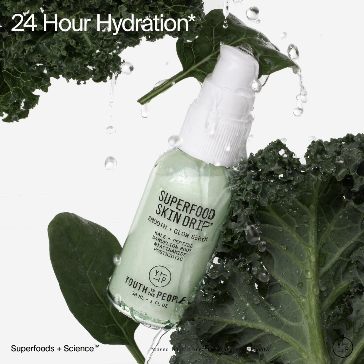 Youth To The People Superfood Skin Drip Smooth + Glow Face Serum (1 fl oz) – Serums on display