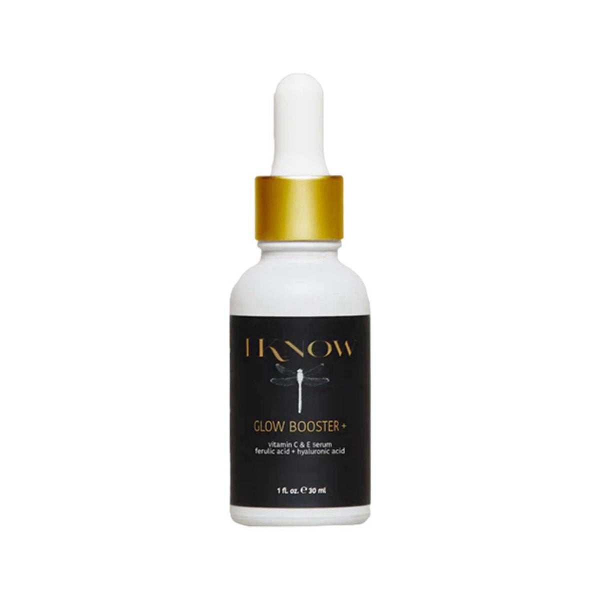 IKNOW Glow Booster+ Vitamin C and E Serum, Hyaluronic Acid Serum for Face, Facial Serum for Glow Up, Hydrating Serum for