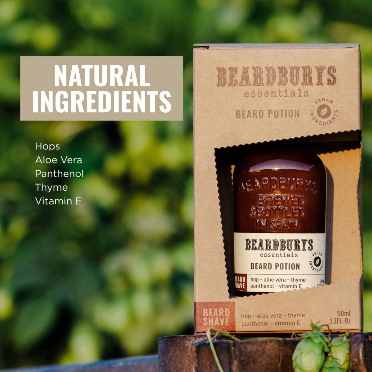 BY CAROBELS BEARDBURYS Beardburys Essentials Beard Potion | Moisturizing Beard Cream, Keeps Skin Moisturized and Itch Fr