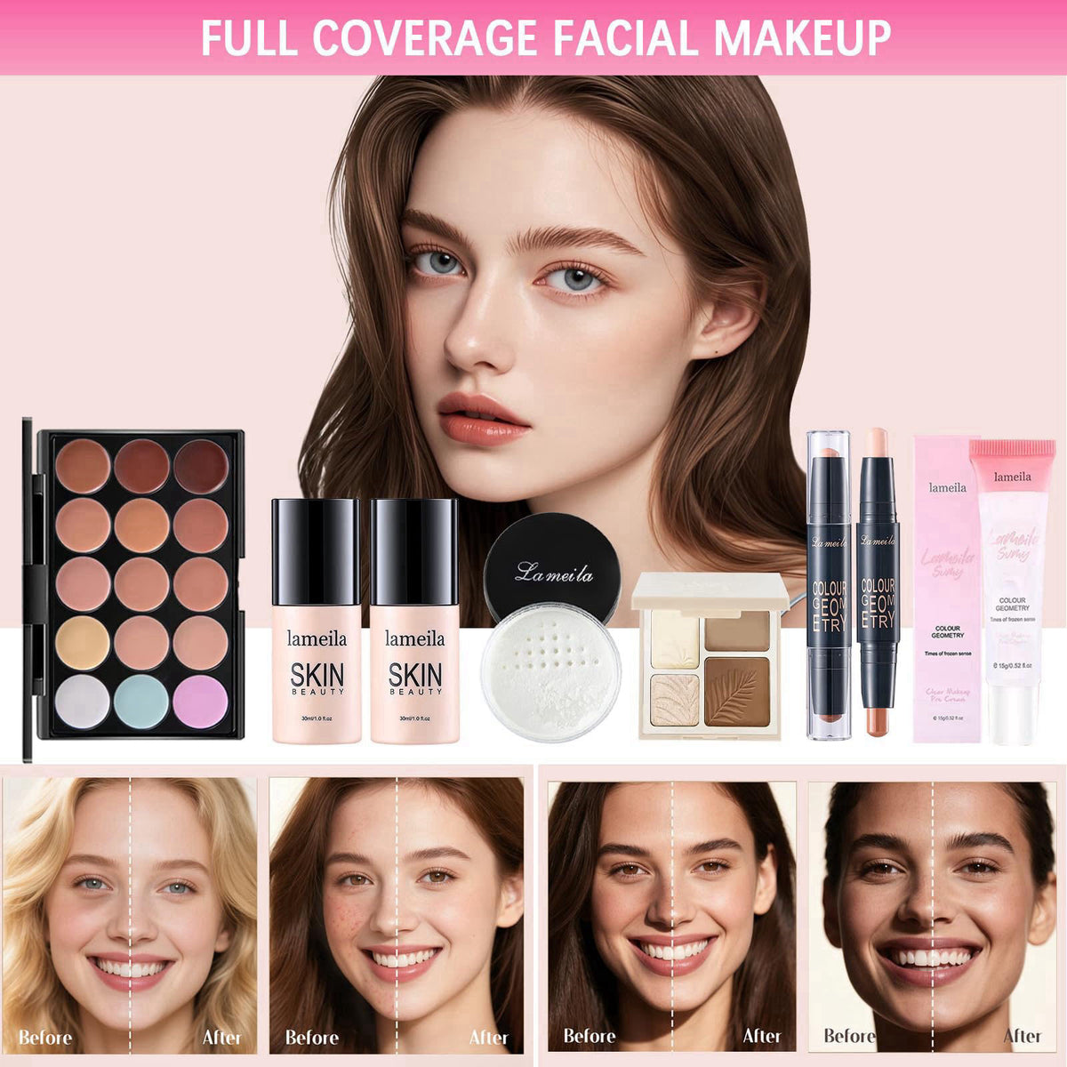 Peenice All in One Makeup Kit for Women Full Kit, Makeup Gift Sets for Women Teens Girls, Makeup Essential Bundle Includ