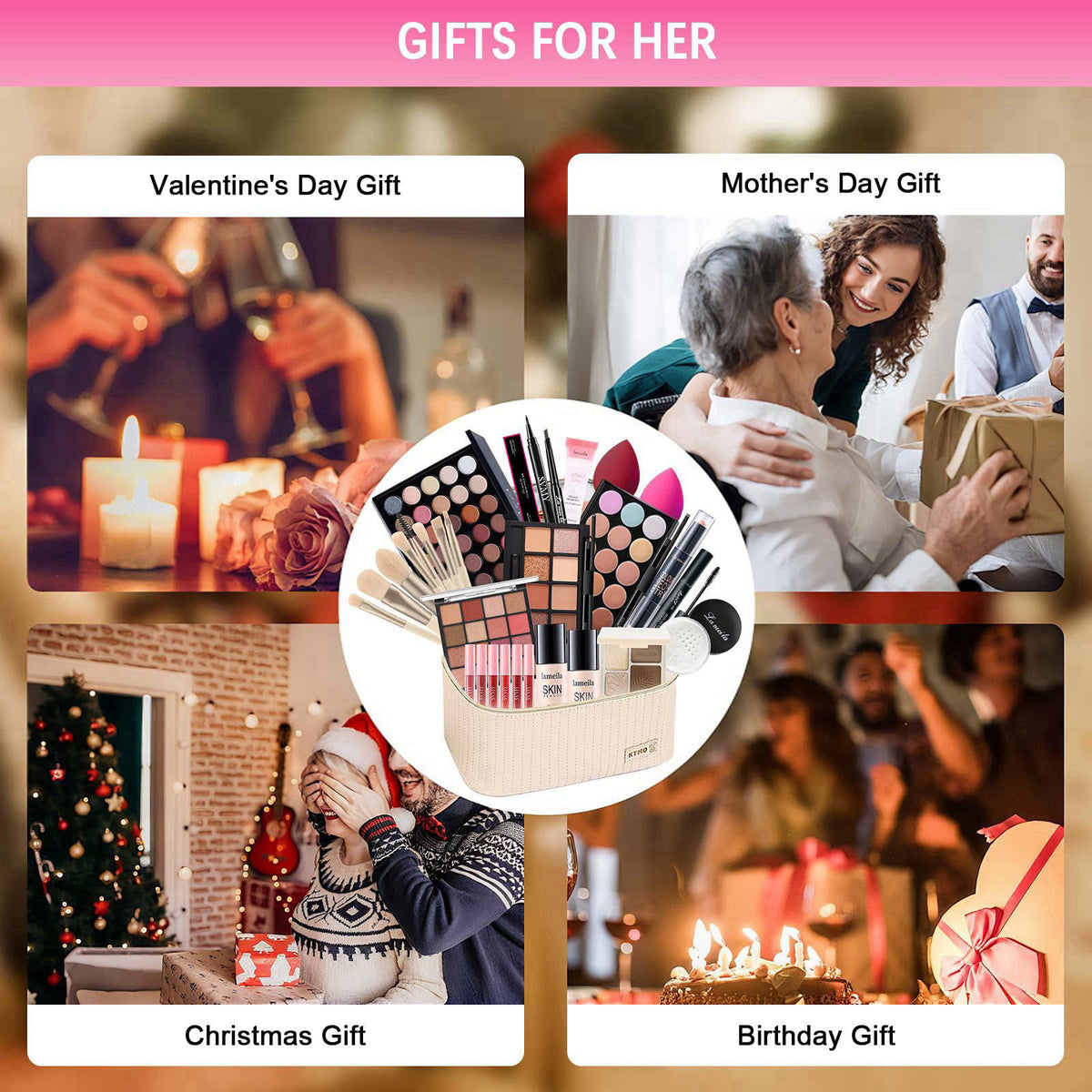 Peenice All in One Makeup Kit for Women Full Kit, Makeup Gift Sets for Women Teens Girls, Makeup Essential Bundle Includ
