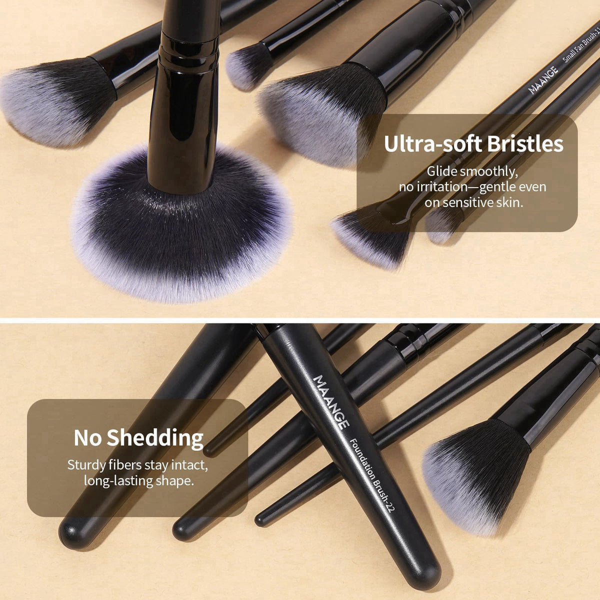 MAANGE Makeup Brush Set 51 PCS Professional Makeup Brushes for Foundation Powder Concealers Eye shadows Blending Blush T