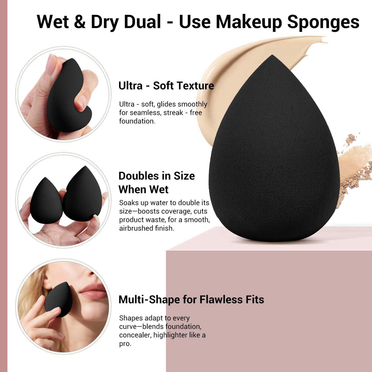 MAANGE Makeup Brush Set 51 PCS Professional Makeup Brushes for Foundation Powder Concealers Eye shadows Blending Blush T