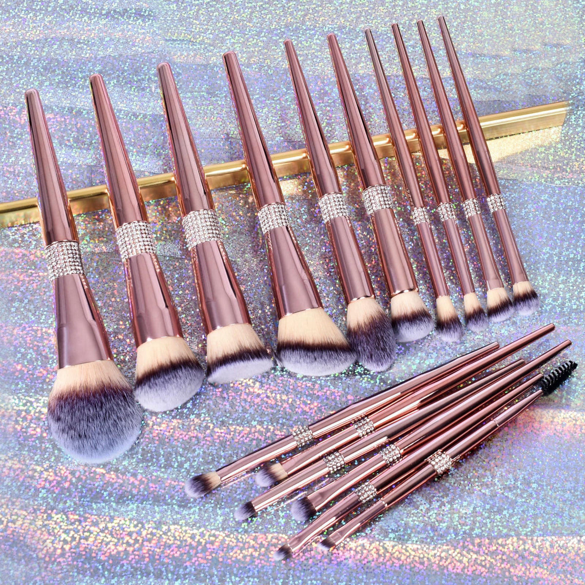 Bueart Design 16Pcs Professional Makeup Brushes Set with Elegant Holder – alternate angle