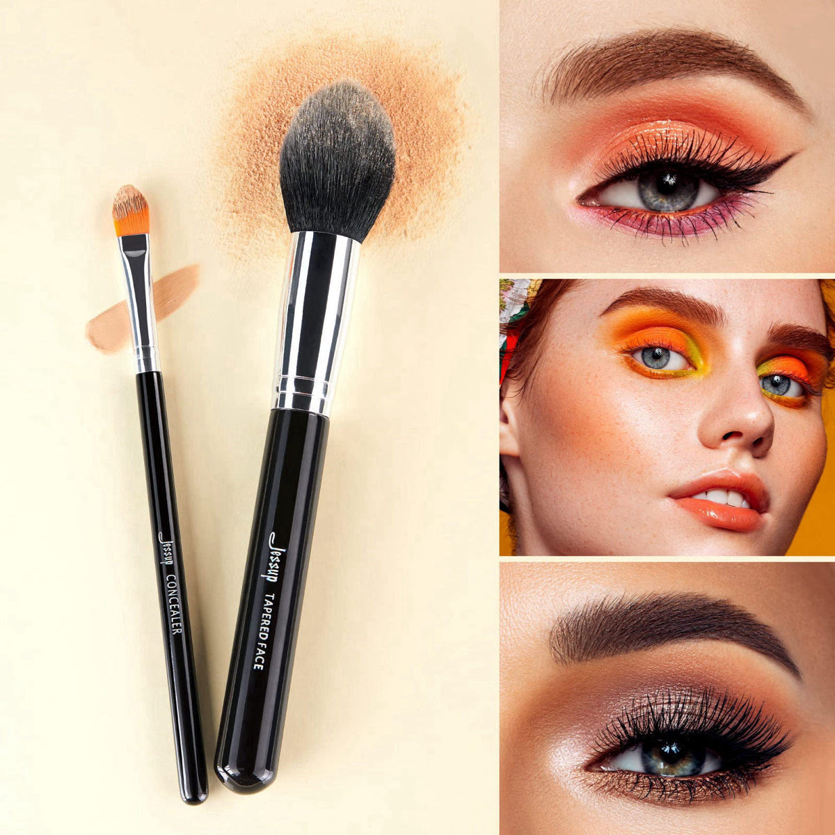 Jessup Makeup Brush Set for Contour Eyeshadow Eyeliner Lip, 15pcs T092 – alternate angle