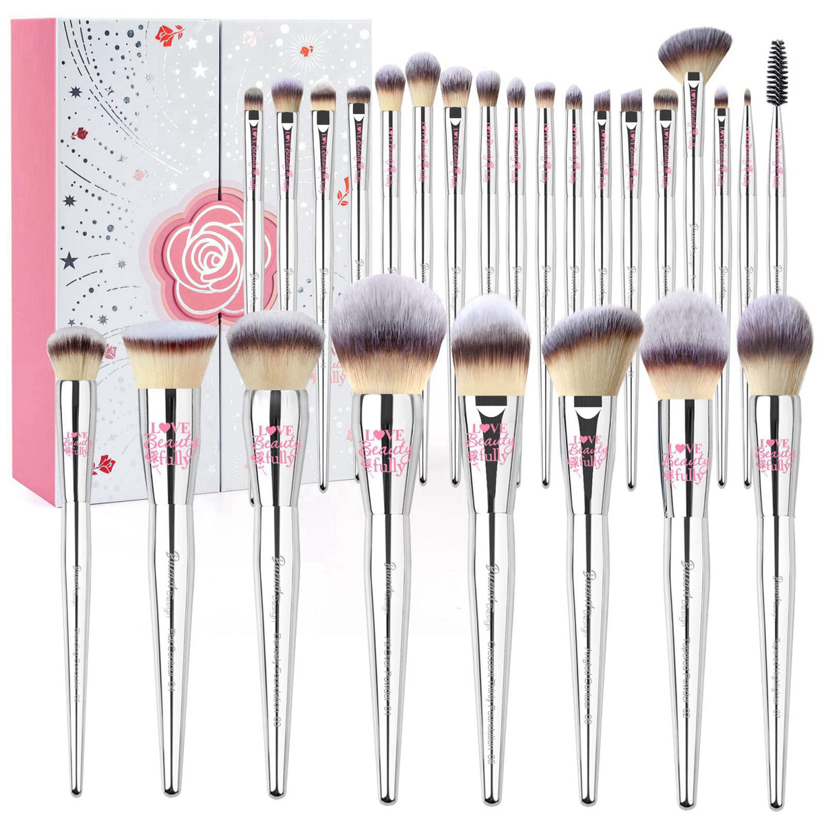 Bueart Design 26Pcs PRO Makeup Brushes Set Christmas Gift(with Elegant Box) – product photo (Brush Sets)