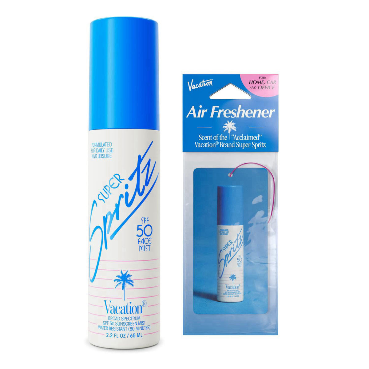 Vacation Super Spritz SPF 50 Face Sunscreen Spray and Air Freshener Bundle – product photo (Facial Sunscreens)