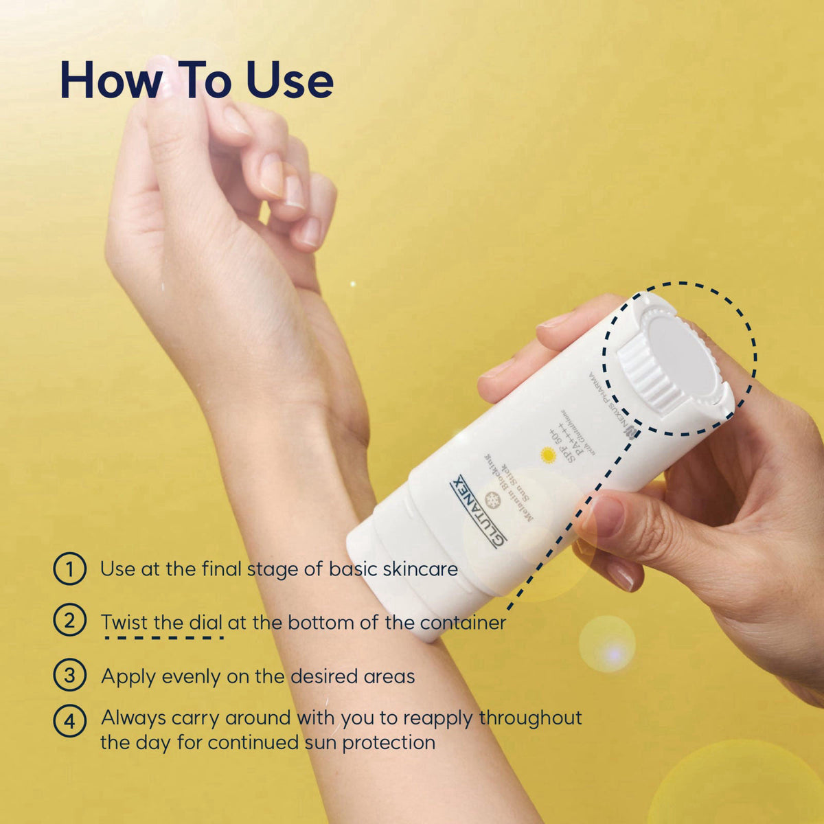 Glutanex – Facial Sunscreens on display