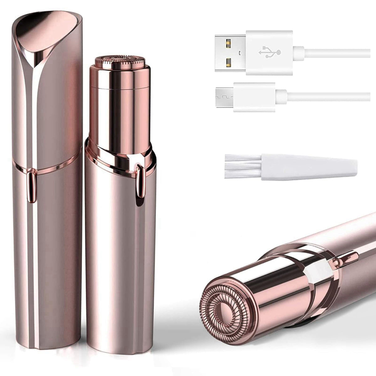 innobeaut Painless Electric Face Shaver for Women, USB-C Rechargeable, Rose Gold – product photo (Epilators)