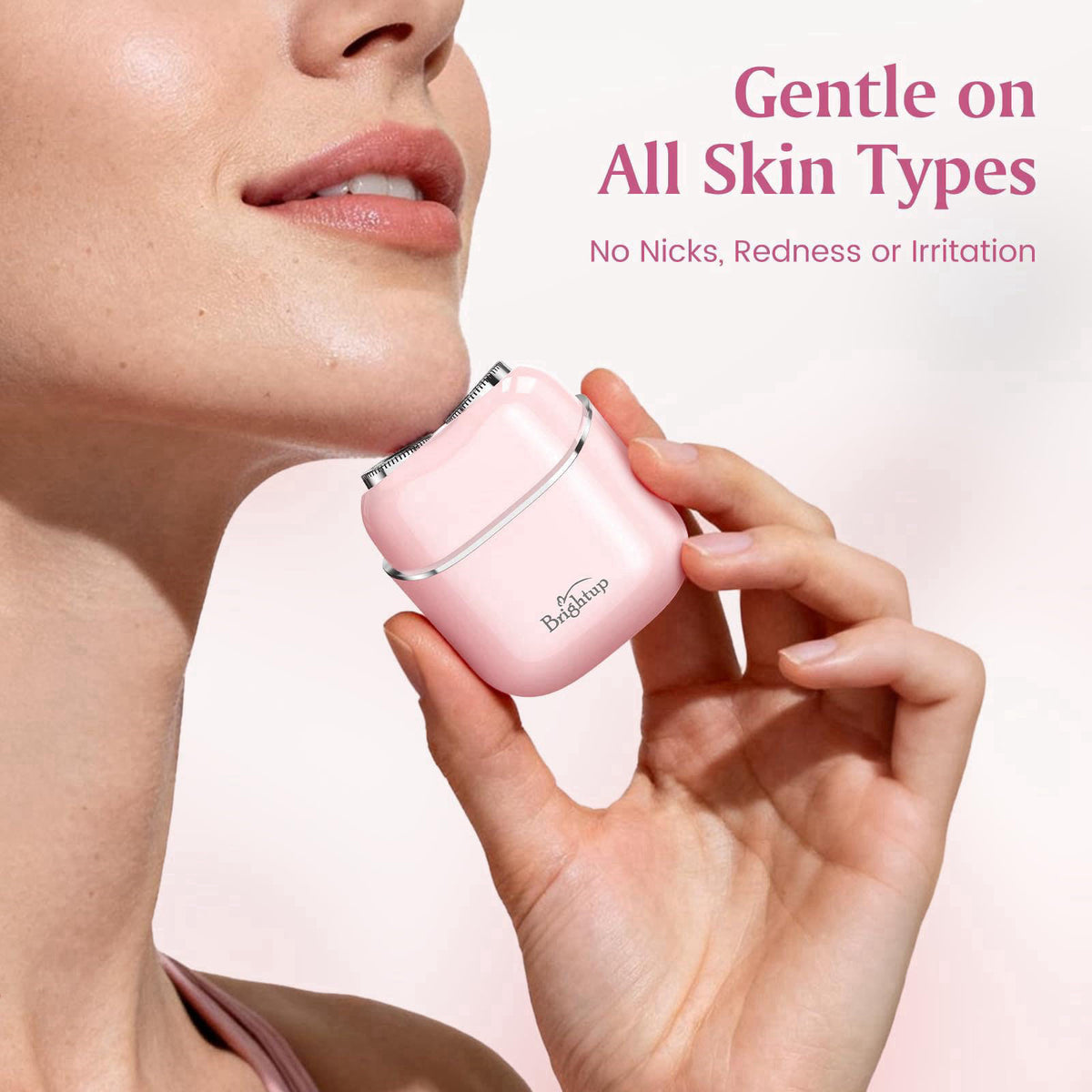 Brightup Facial Hair Removal for Women - Painless Electric Shaver – full view
