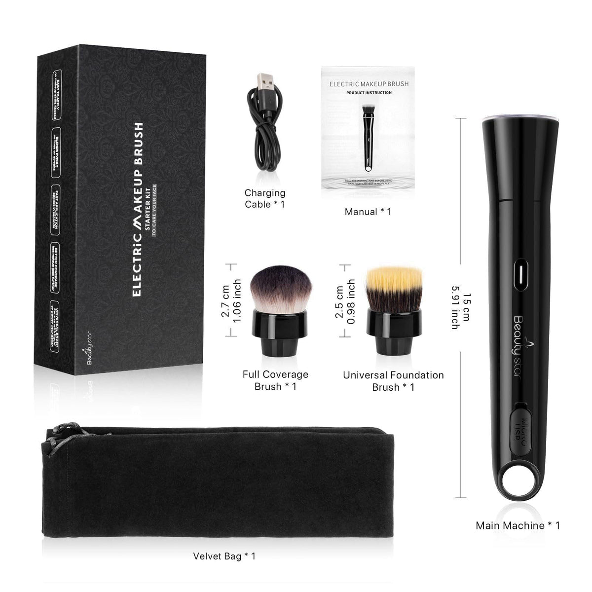 Beauty Star – Foundation Brushes on display