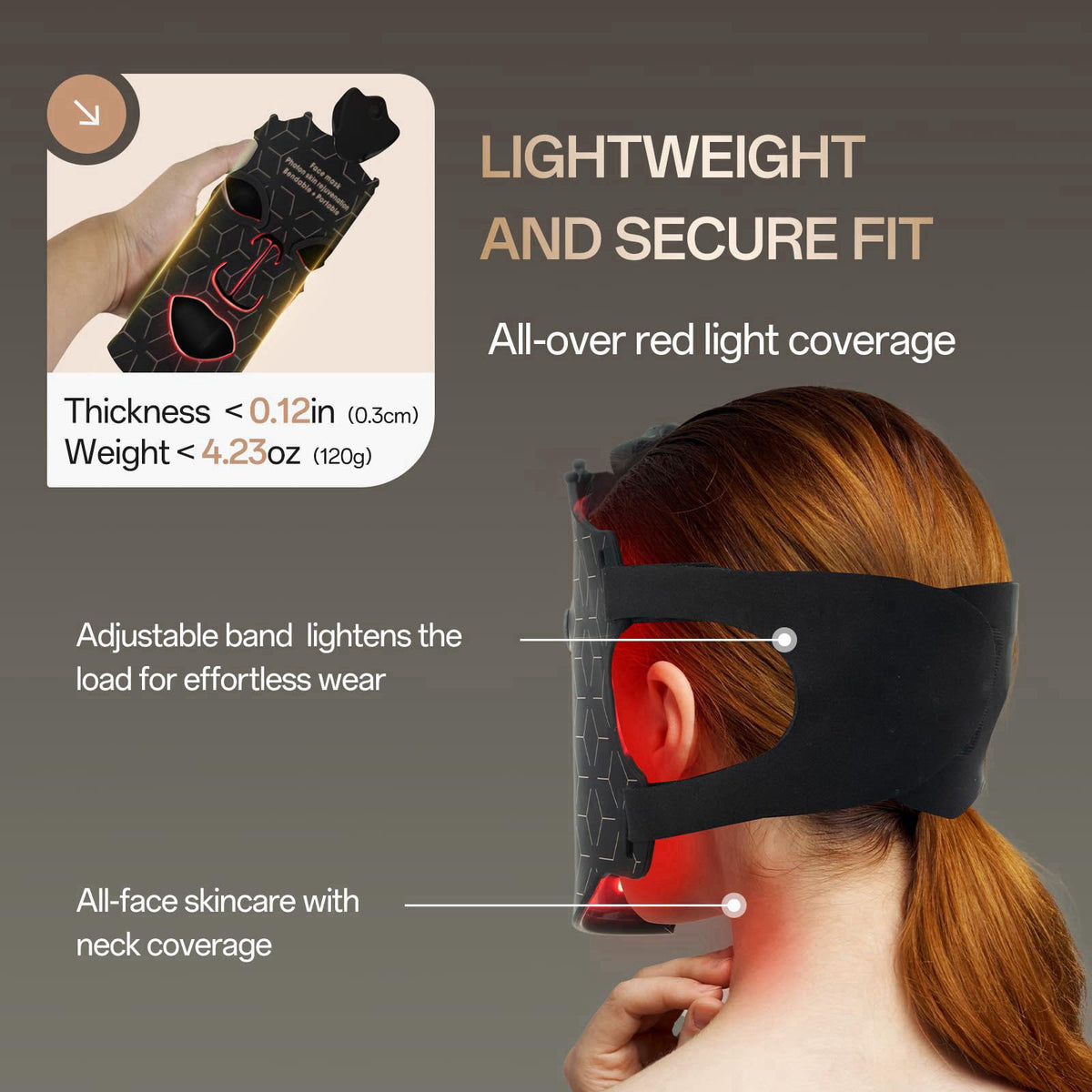 Facego Red Light Mask for Face - 7 Colors Cordless Silicone Face Mask, Facial Mask Skincare at Home, Skin Care Mask Suit