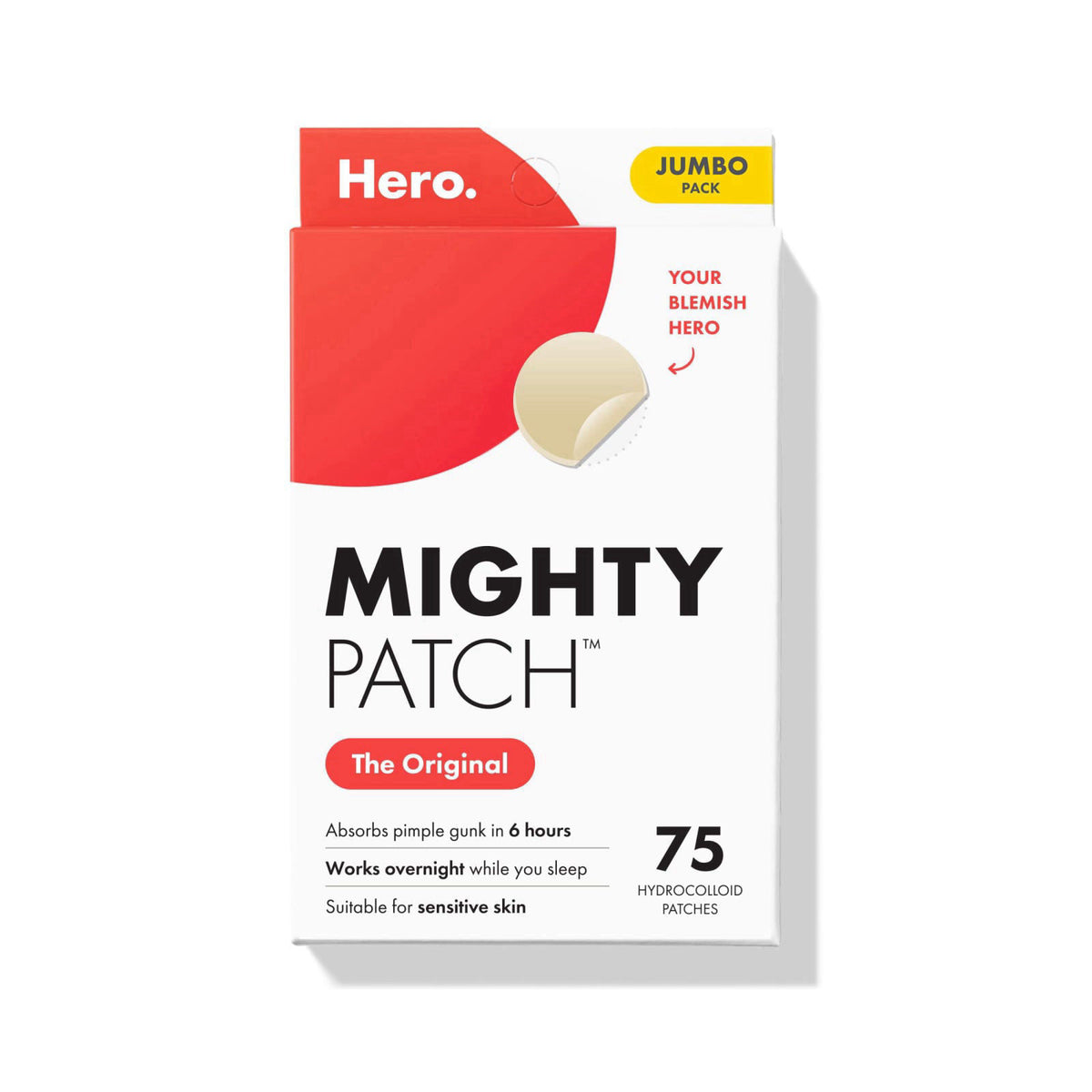 Hero Cosmetics Mighty Patch Original Nighttime Acne Pimple Patches, 75 Ct – product photo (Pore Cleansing Strips)