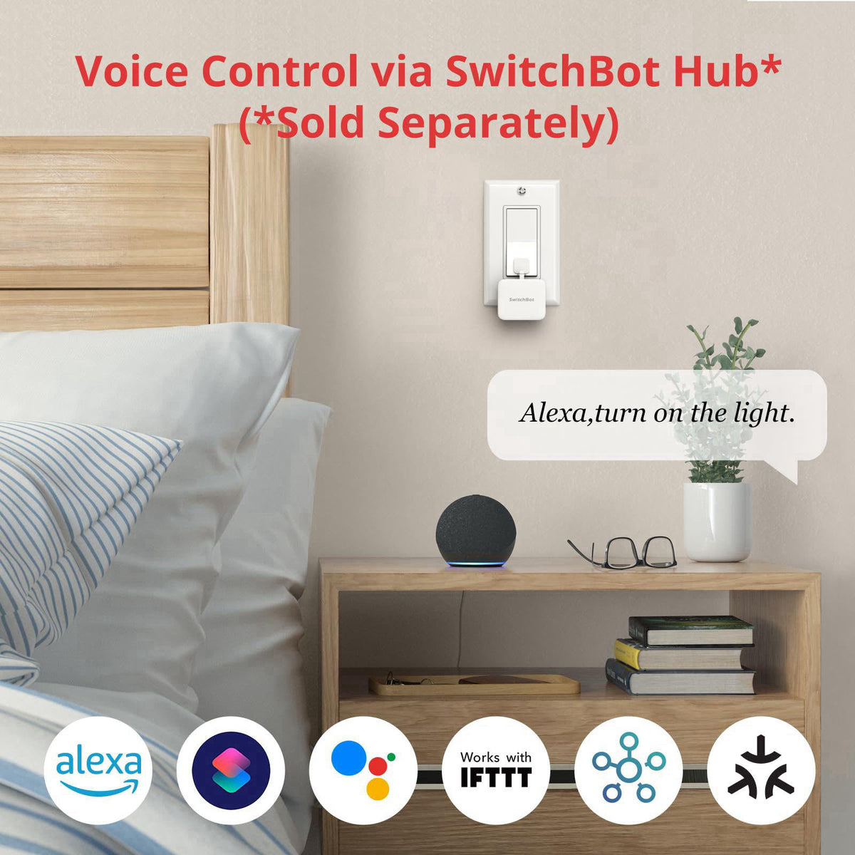 Switchbot Smart Switch Button Pusher (Bluetooth) – Fingerbot for Rocker Switch/One-Way Buttons, App Timer Control, No Wi