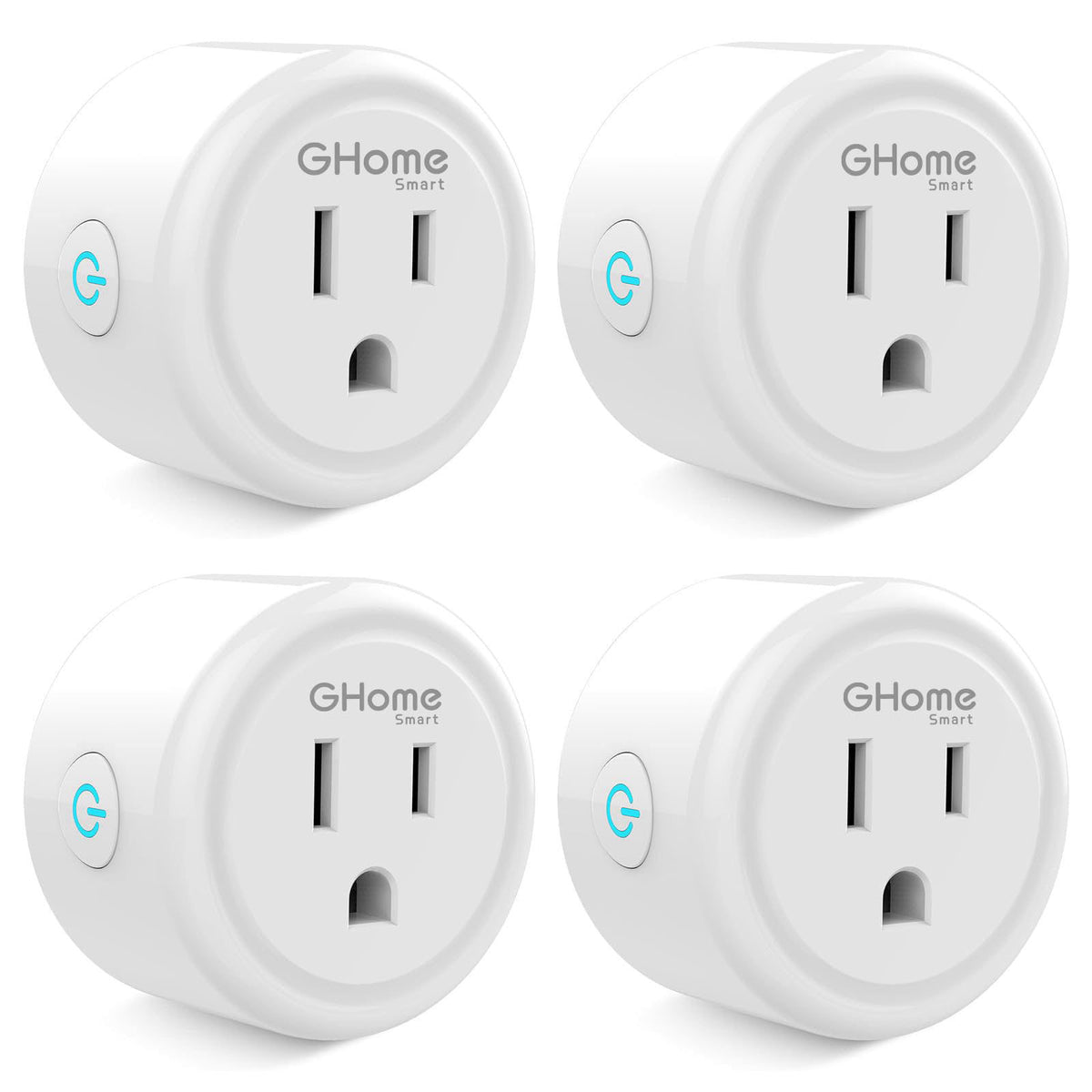 GHome Smart Plug Mini, WiFi Smart Outlet Plug Works with Alexa and Google Home, Timer Outlet with APP Control, 2.4GHz Ne