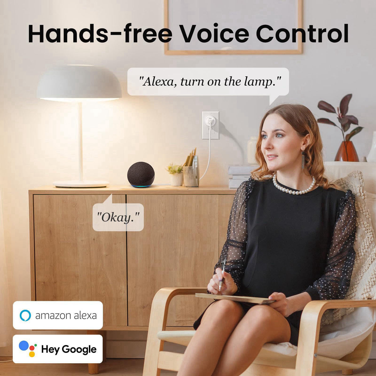 GHome Smart Plug Mini, WiFi Smart Outlet Plug Works with Alexa and Google Home, Timer Outlet with APP Control, 2.4GHz Ne