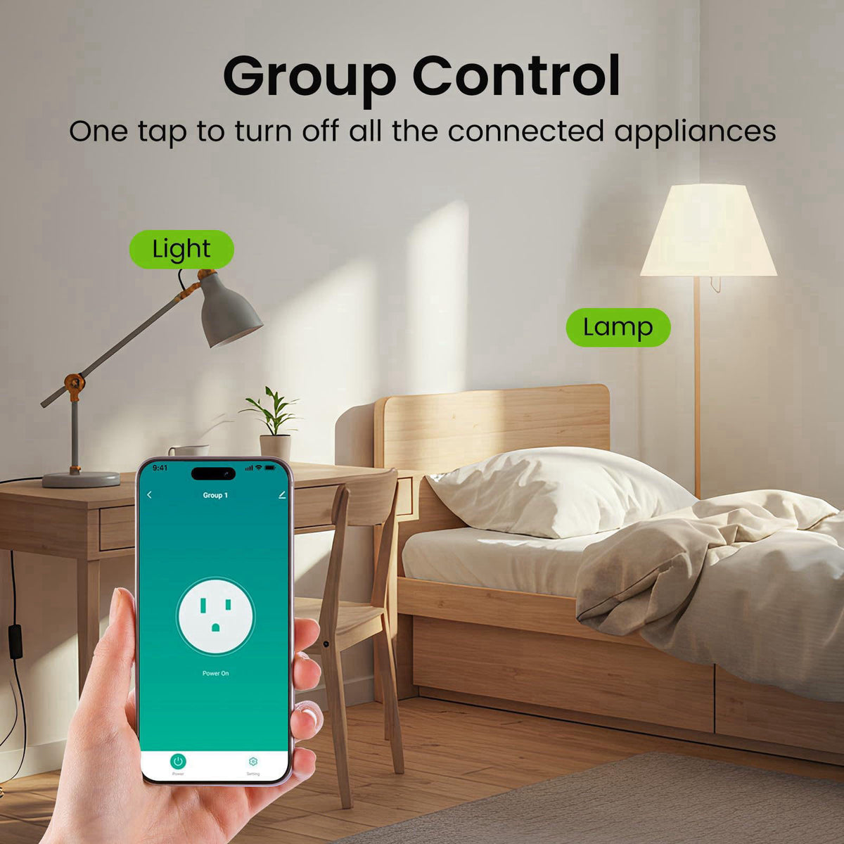 GHome Smart Plug Mini, WiFi Smart Outlet Plug Works with Alexa and Google Home, Timer Outlet with APP Control, 2.4GHz Ne